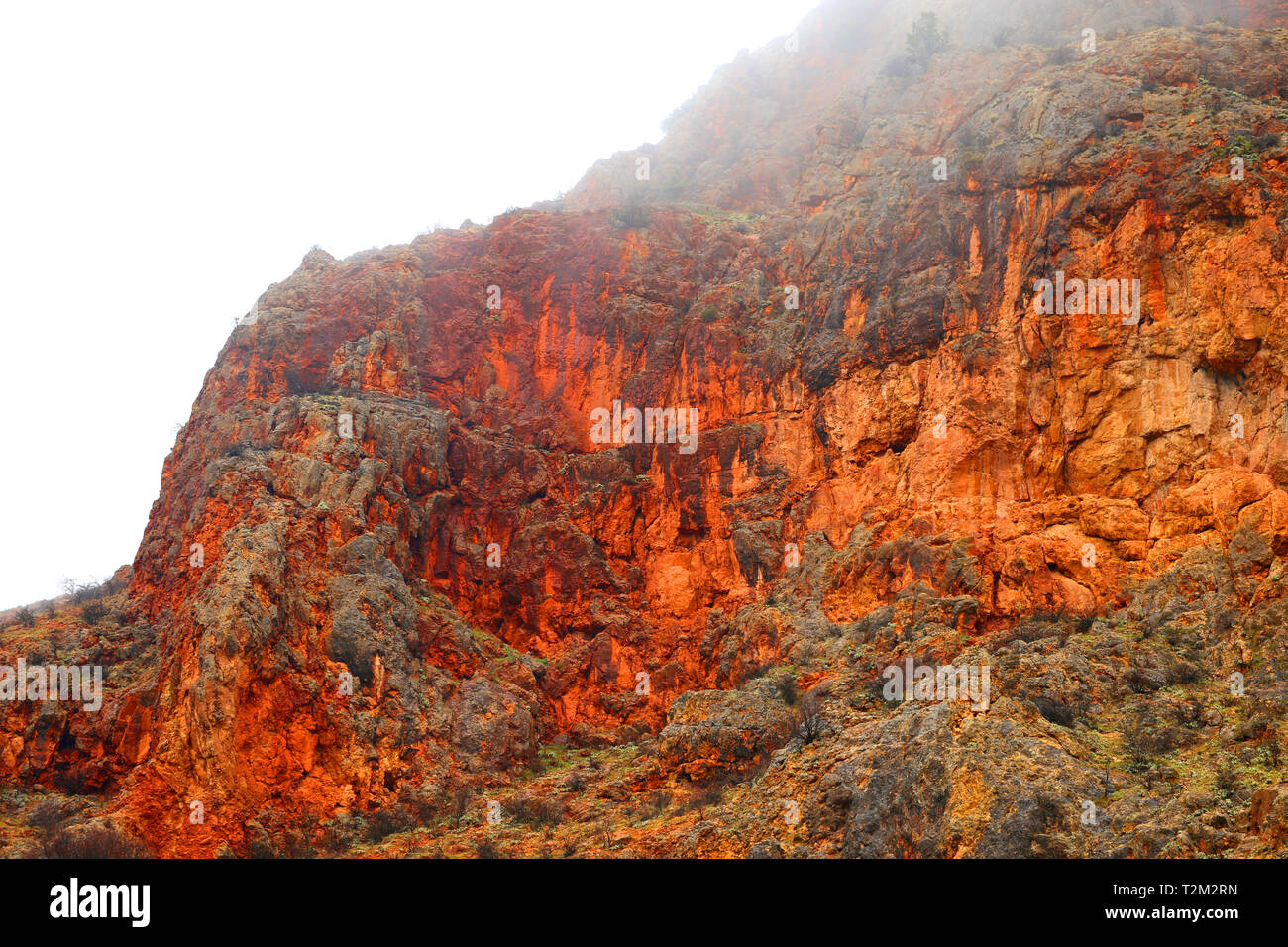 Photo of beautiful fiery red mountains and rocks in Armenia Stock Photo ...