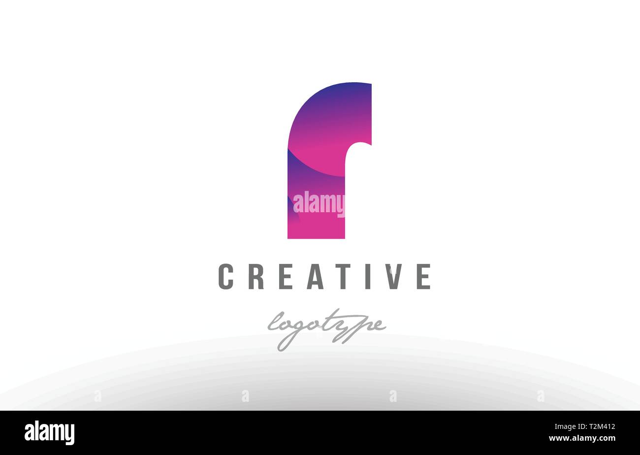 Design of alphabet letter r with pink gradient color suitable as a logo ...