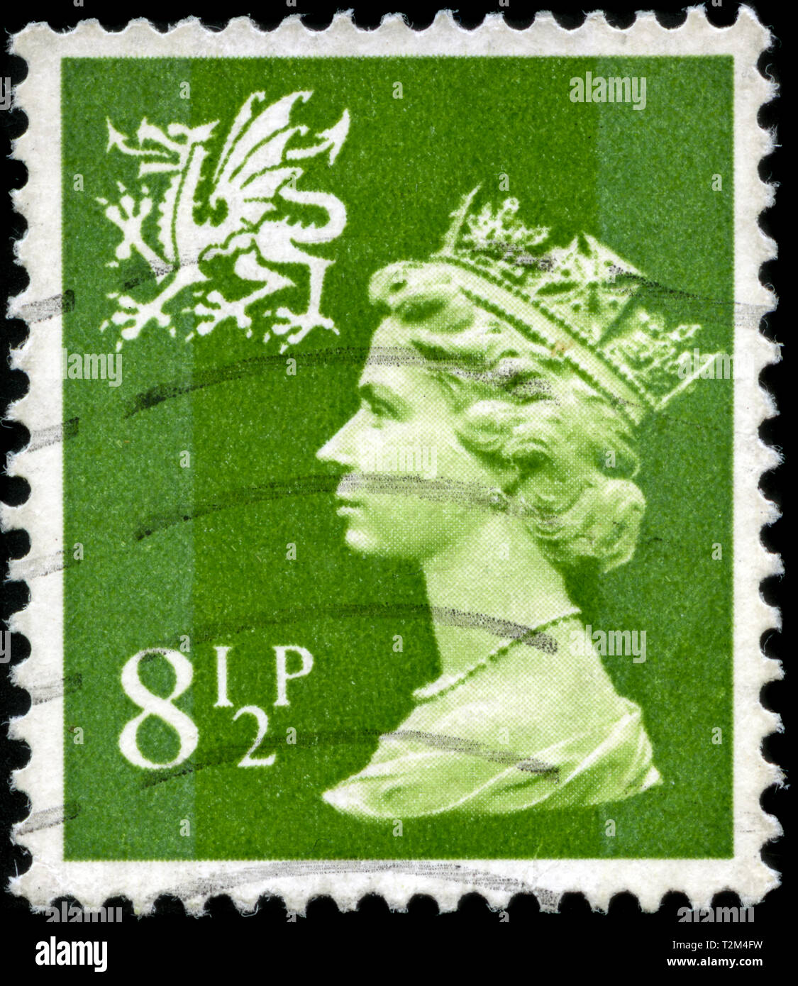 Postage stamp from the United Kingdom and Northern Ireland in the Regional - Wales series issued in 1976 Stock Photo