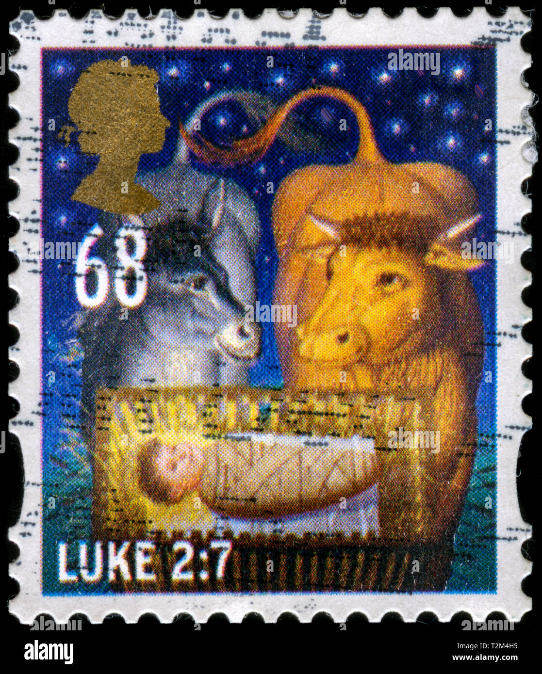 Postage stamp from the United Kingdom and Northern Ireland in the Christmas 2011 - 400th Anniv of King James Bible series Stock Photo