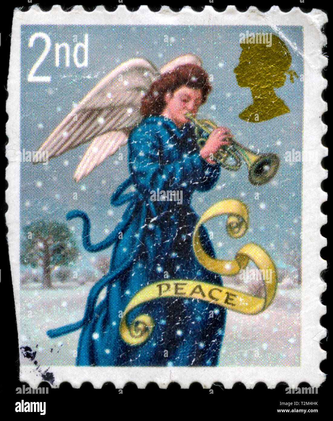 Postage stamp from the United Kingdom and Northern Ireland in the Christmas 2007 - Angels series Stock Photo