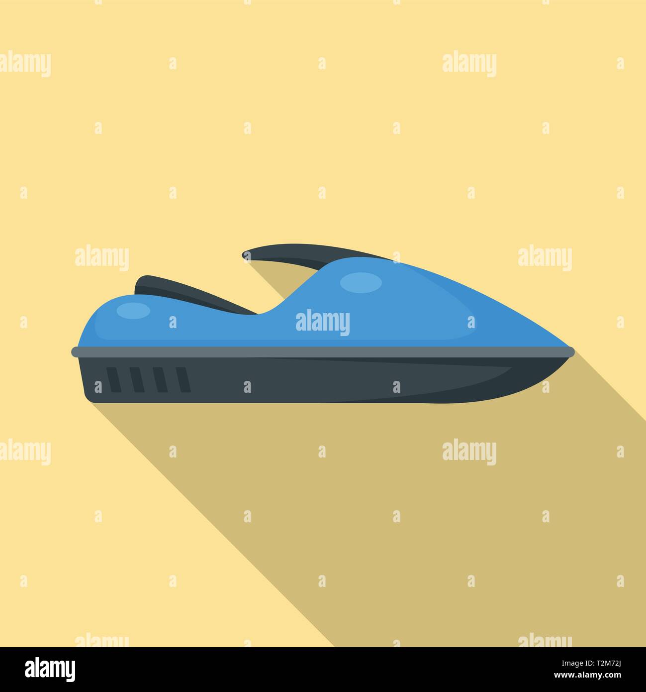 Water jet ski icon. Flat illustration of water jet ski vector icon for