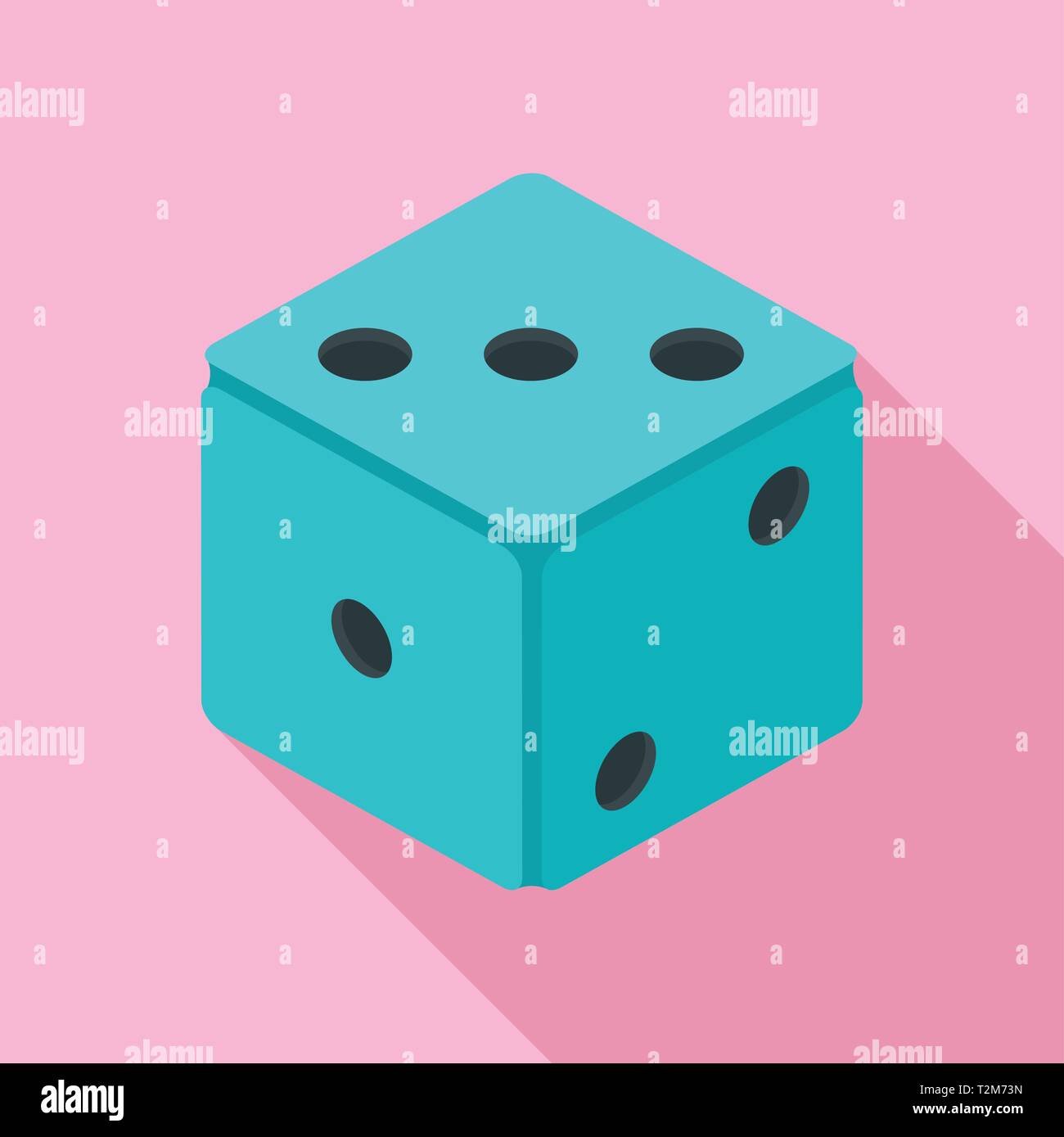 Small dice icon. Flat illustration of small dice vector icon for web design Stock Vector