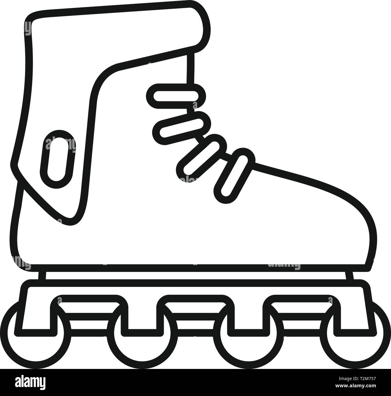 Glide inline skates icon. Outline glide inline skates vector icon for