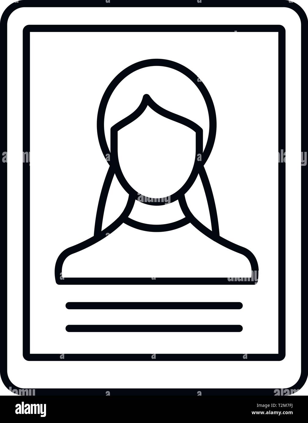 Woman online learning icon. Outline woman online learning vector icon ...