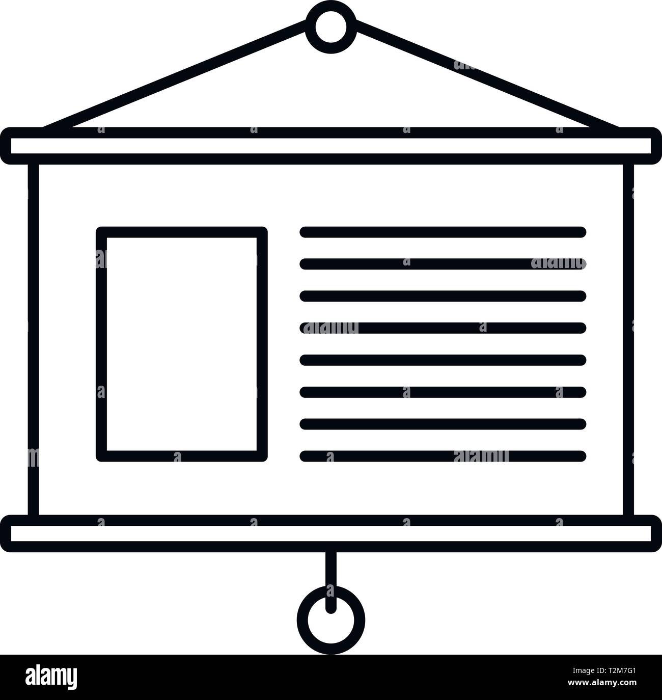 Learning wall banner icon. Outline learning wall banner vector icon for ...