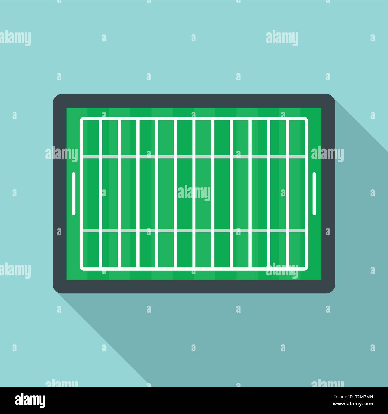 American football field icon. Flat illustration of american football field vector icon for web design Stock Vector