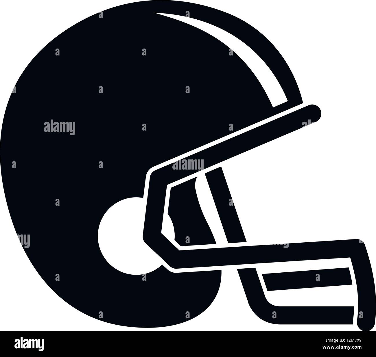 American football helmet icon. Simple illustration of american football