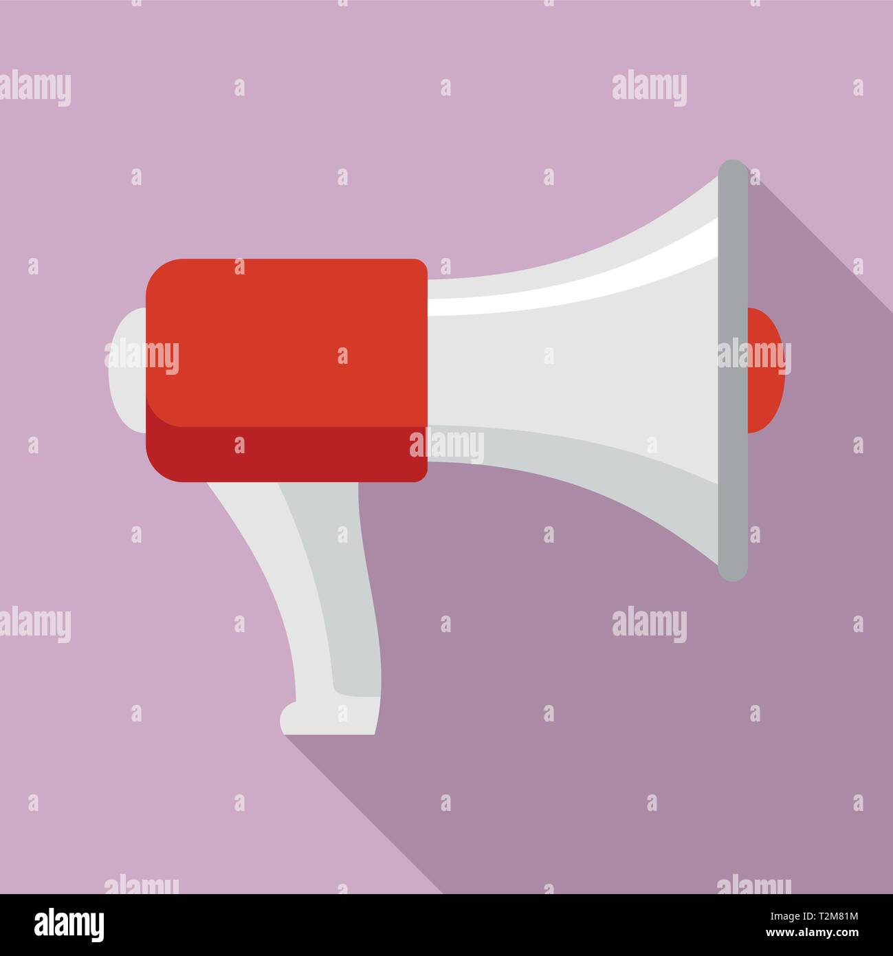 Lifeguard megaphone icon. Flat illustration of lifeguard megaphone vector icon for web design ...