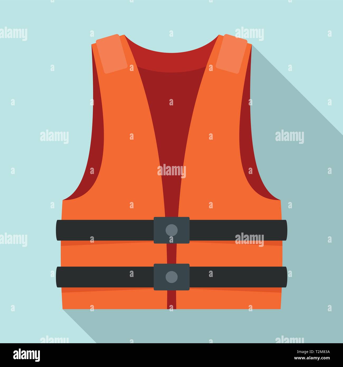 Lifeguard vest icon. Flat illustration of lifeguard vest vector icon ...