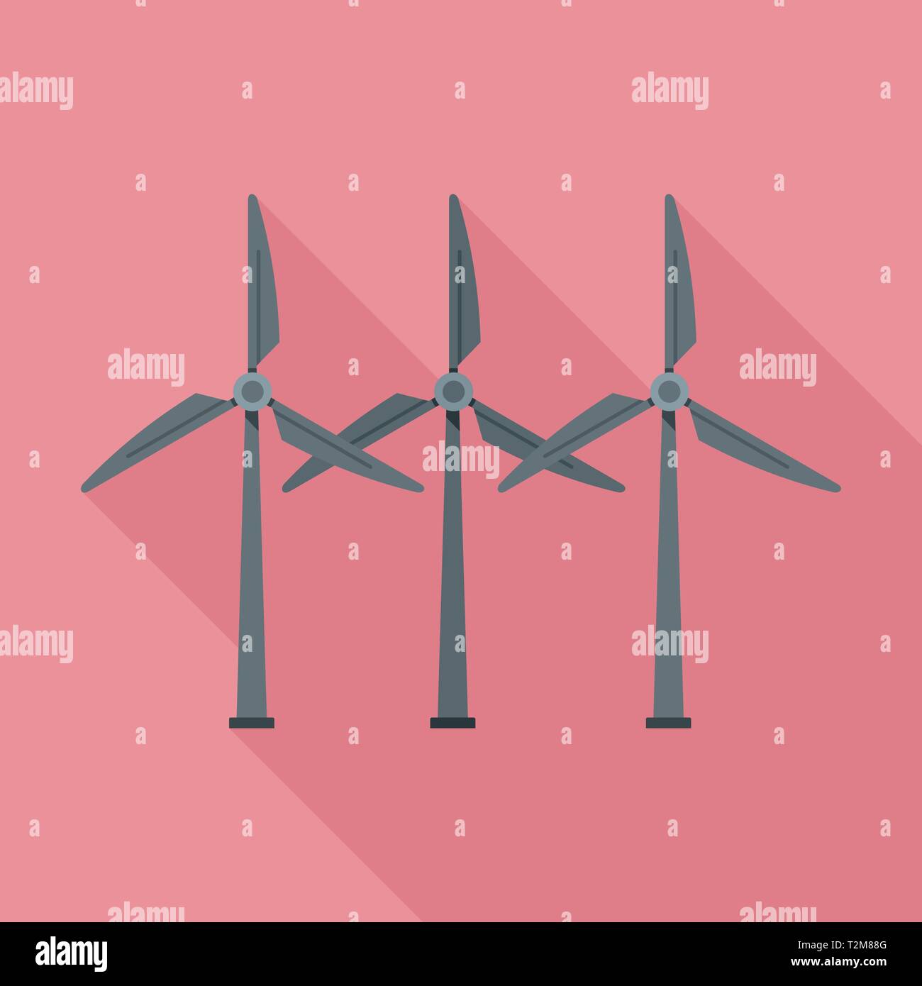 Wind turbine energy icon. Flat illustration of wind turbine energy ...