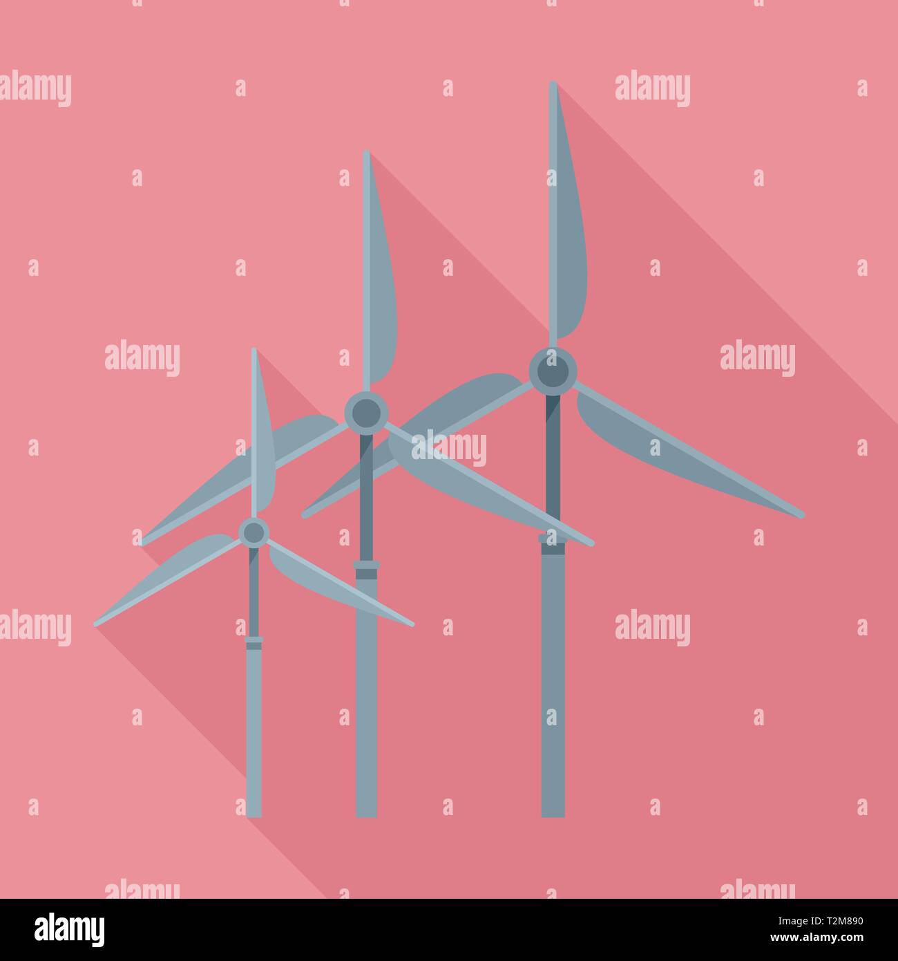 Wind power plant icon. Flat illustration of wind power plant vector ...