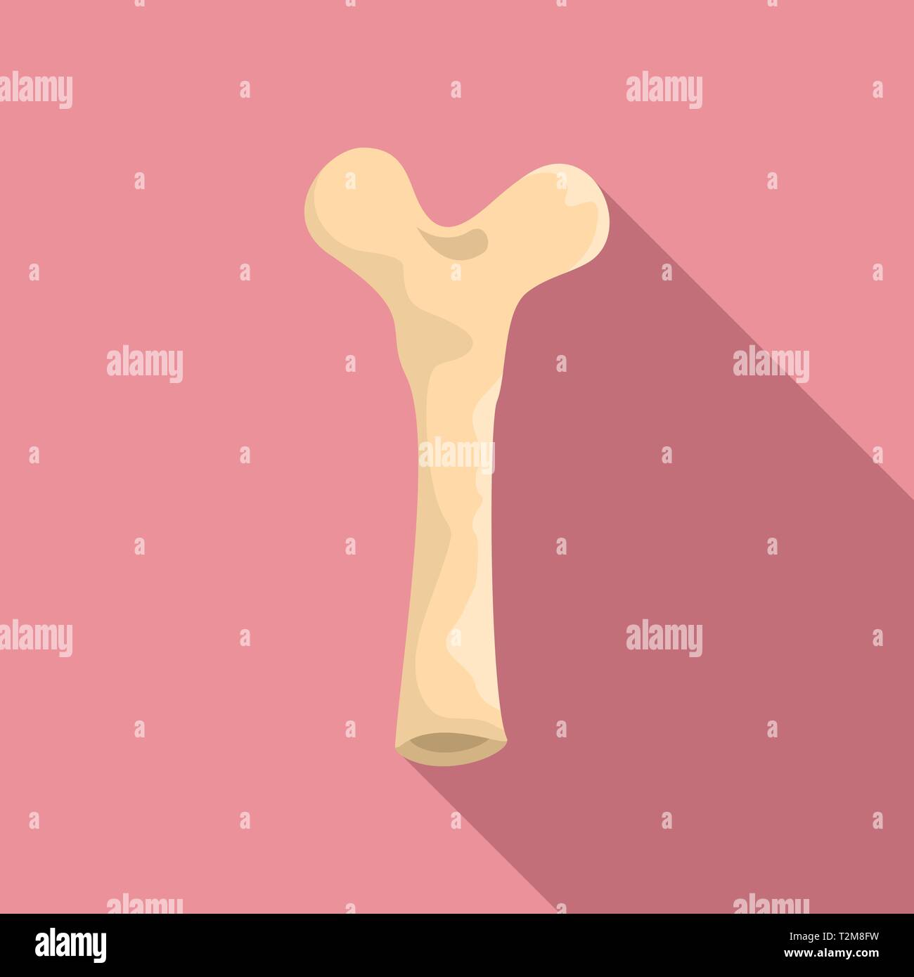 Stone age bone icon. Flat illustration of stone age bone vector icon for web design Stock Vector