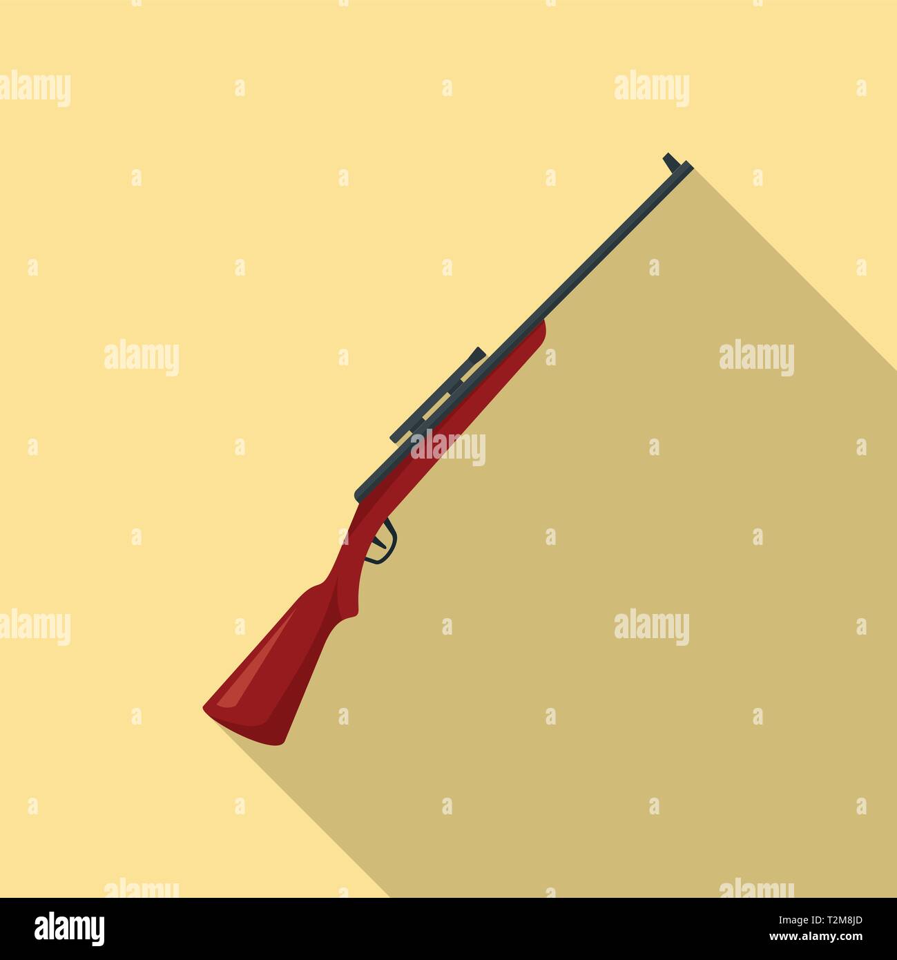 Sniper rifle icon. Flat illustration of sniper rifle vector icon for ...