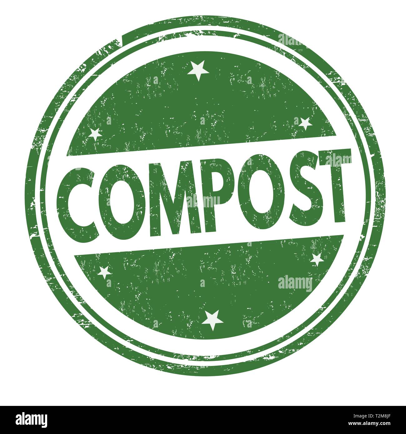 Compost sign or stamp on white background, vector illustration Stock Vector