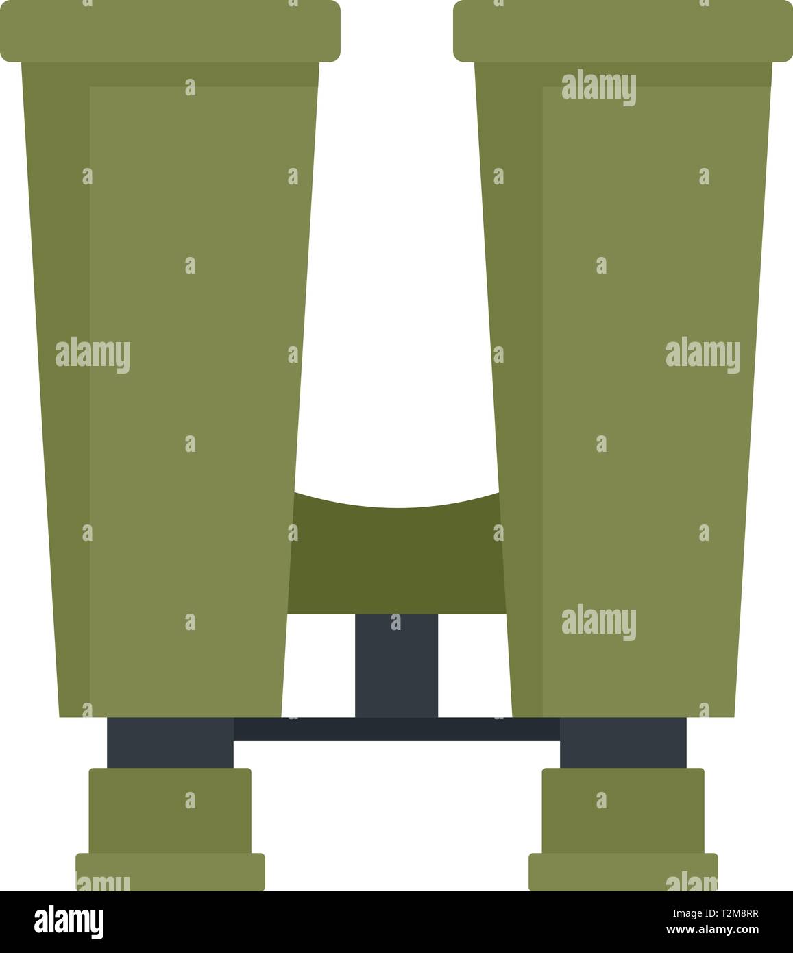 Binoculars icon, flat style Stock Vector