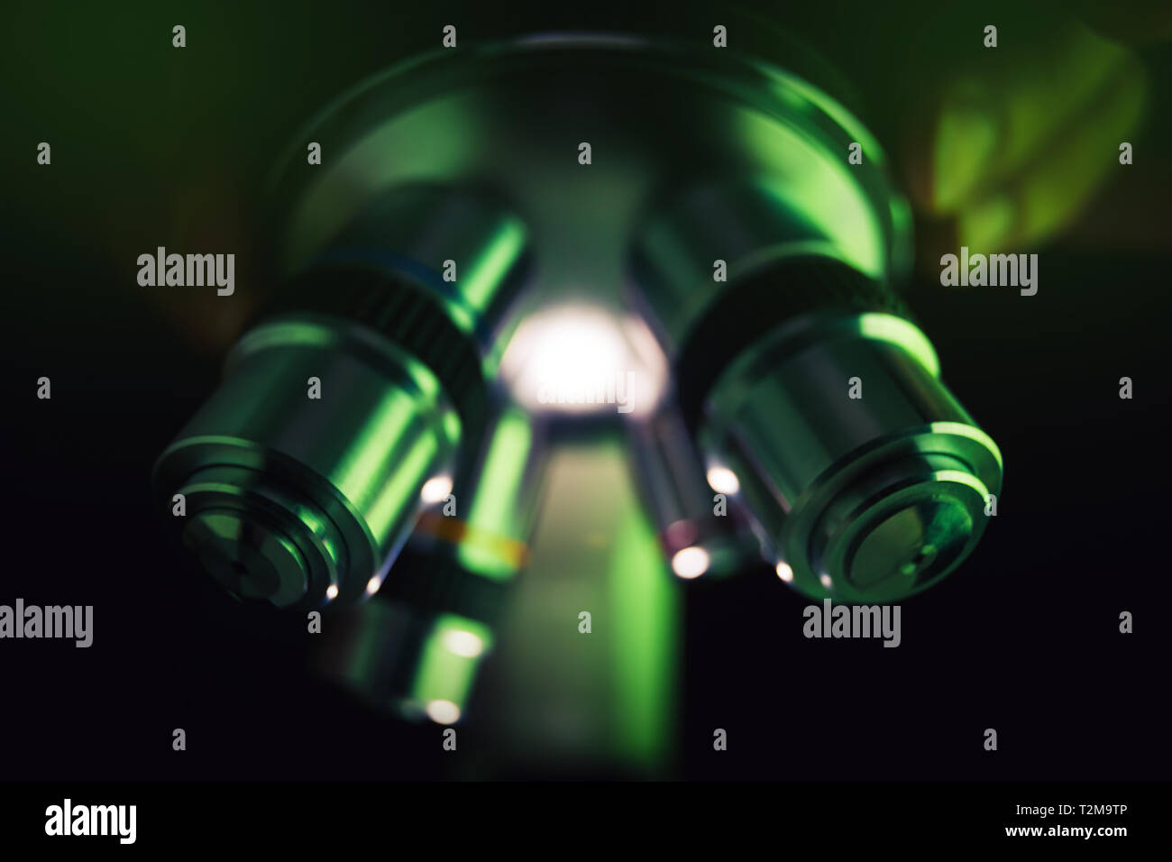 Optical microscope science and laboratory equipment. Microscope is