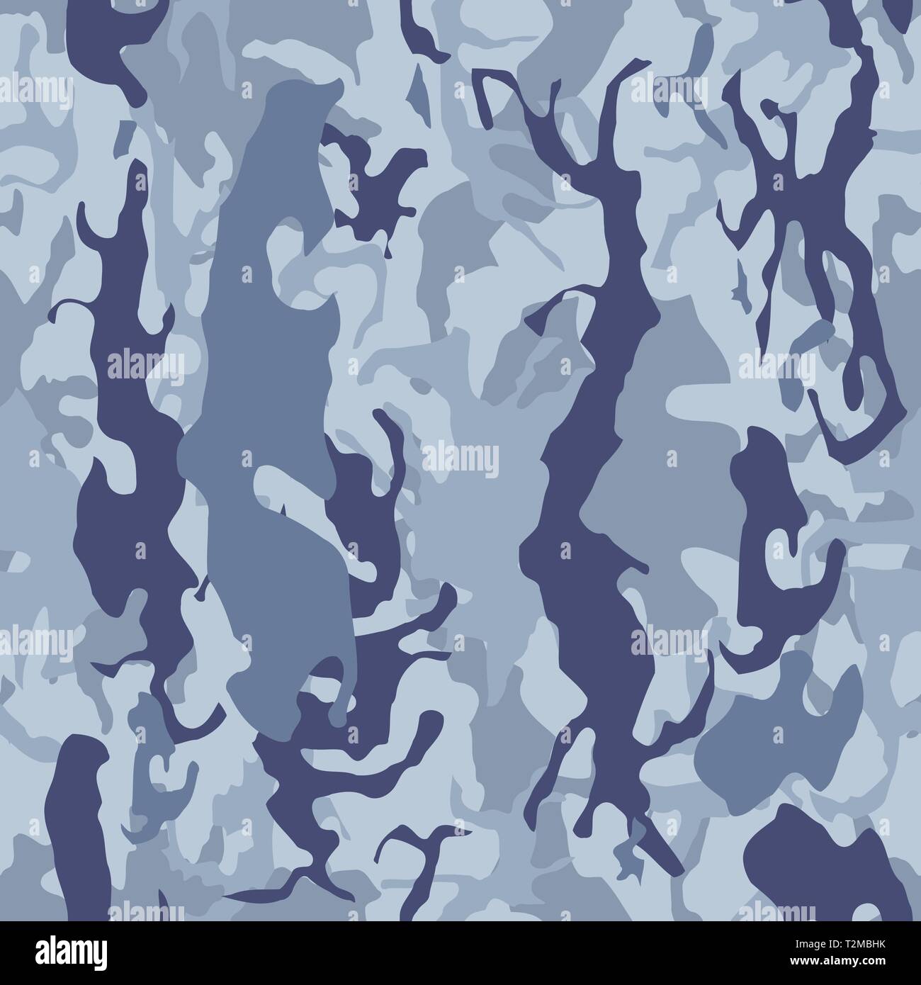 Camouflage seamless vector pattern - military camo texture. Stock Vector