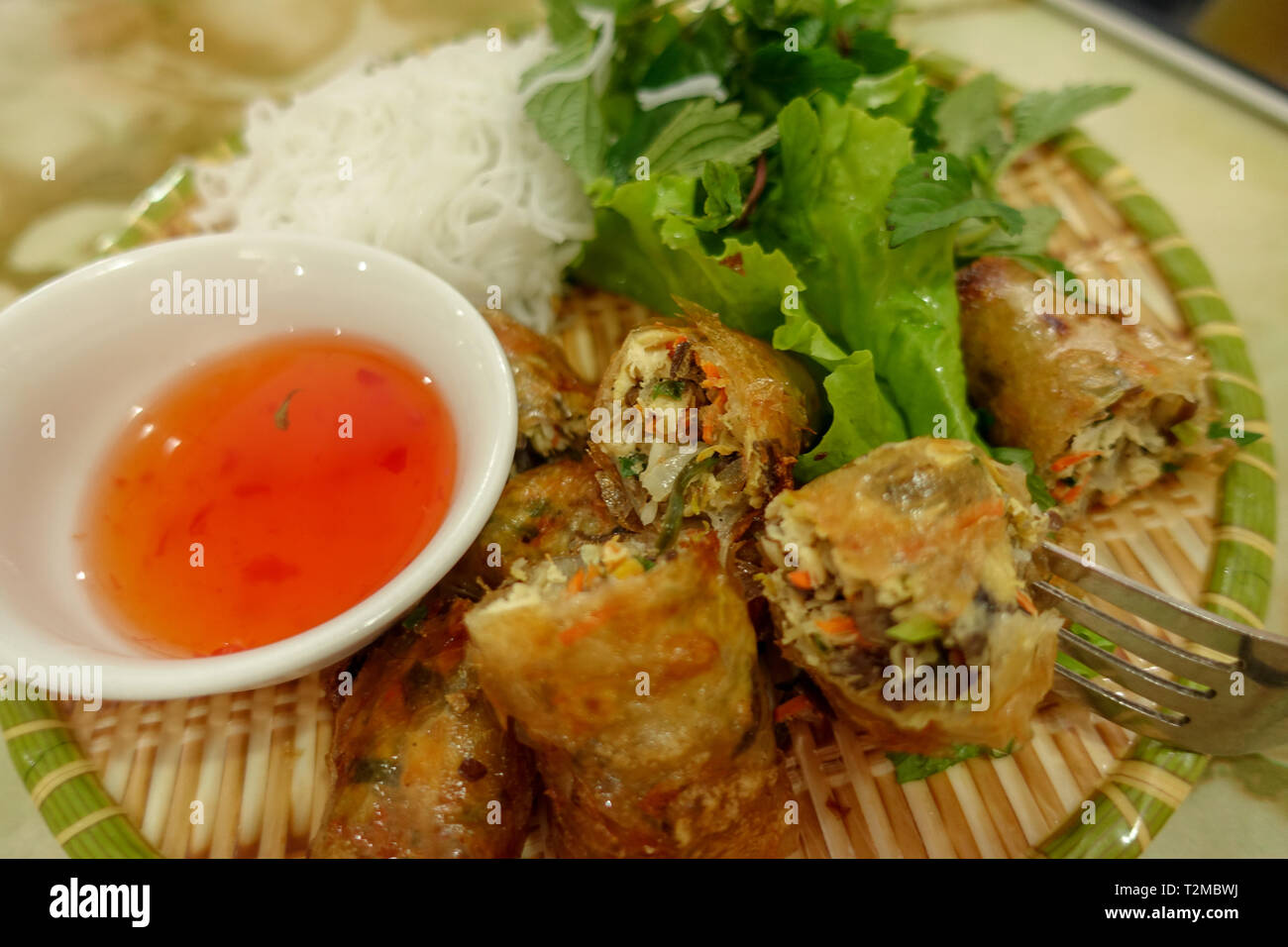 Spring rolls in Vietnam Stock Photo