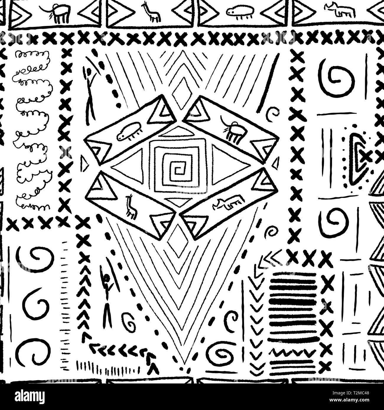 Africa pattern - aboriginal style seamless background. Vector illustration  Stock Vector Image \u0026 Art - Alamy, image size:1300x1390