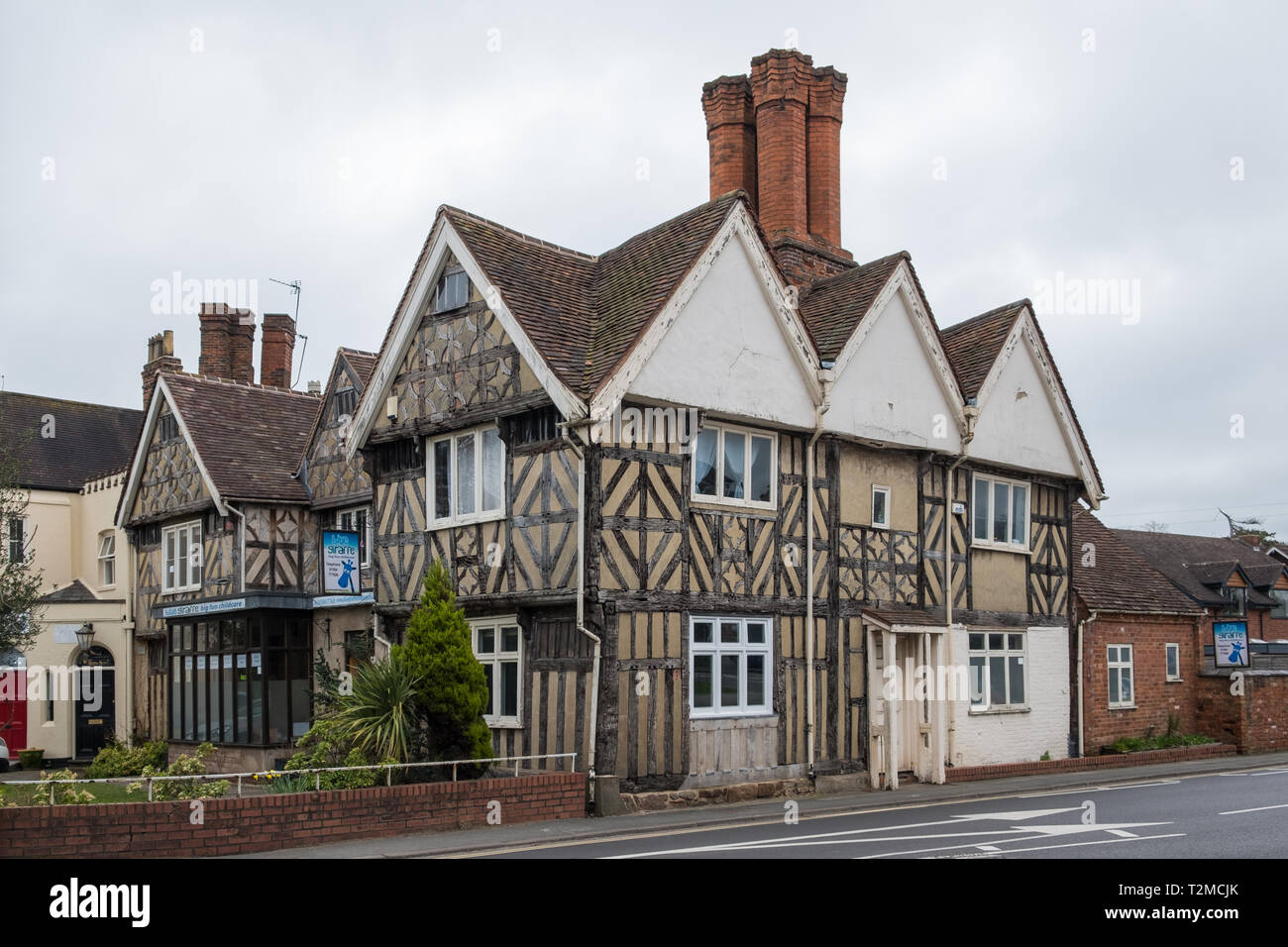 Timber framed Tudor building in the village of Knowle near Solihull