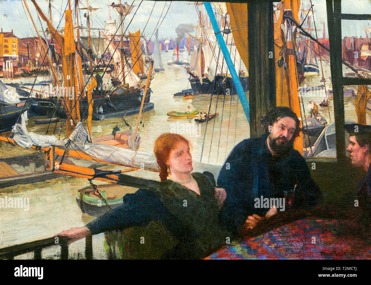 James McNeill Whistler, Wapping on Thames, painting, c. 1860 Stock