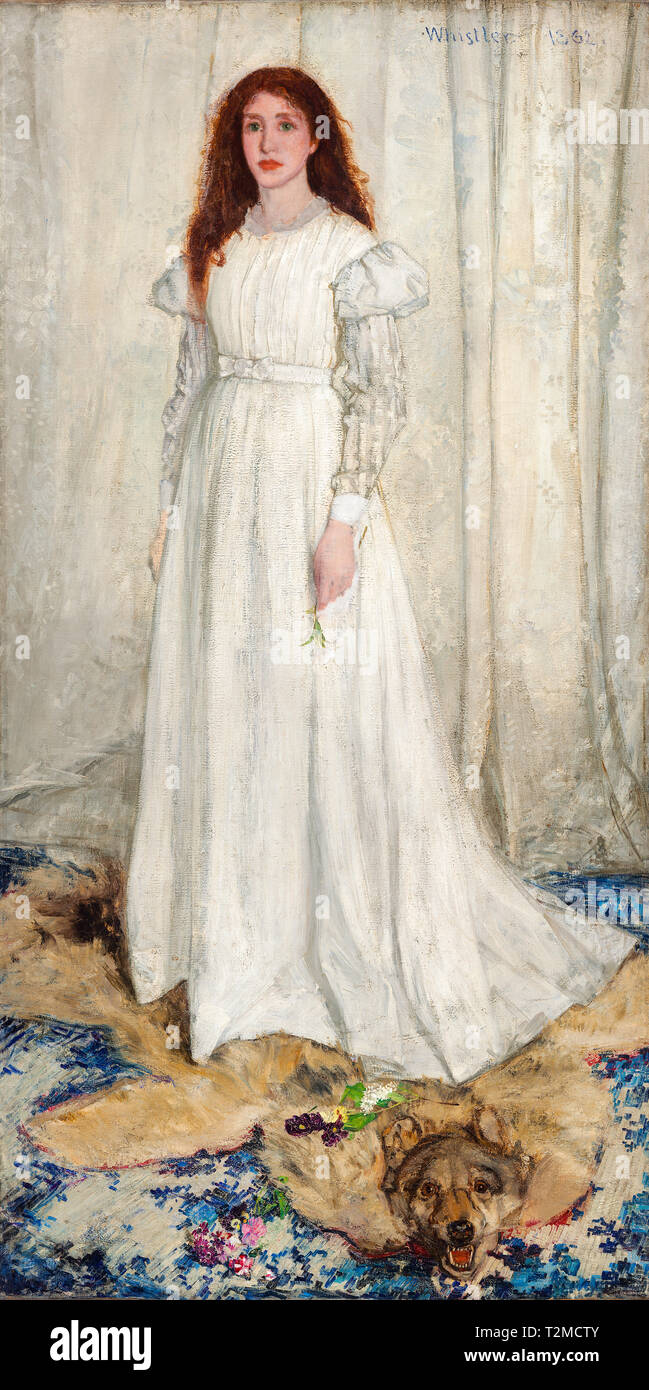 James McNeill Whistler, Symphony in White, No. 1: The White Girl, painting, 1862 Stock Photo