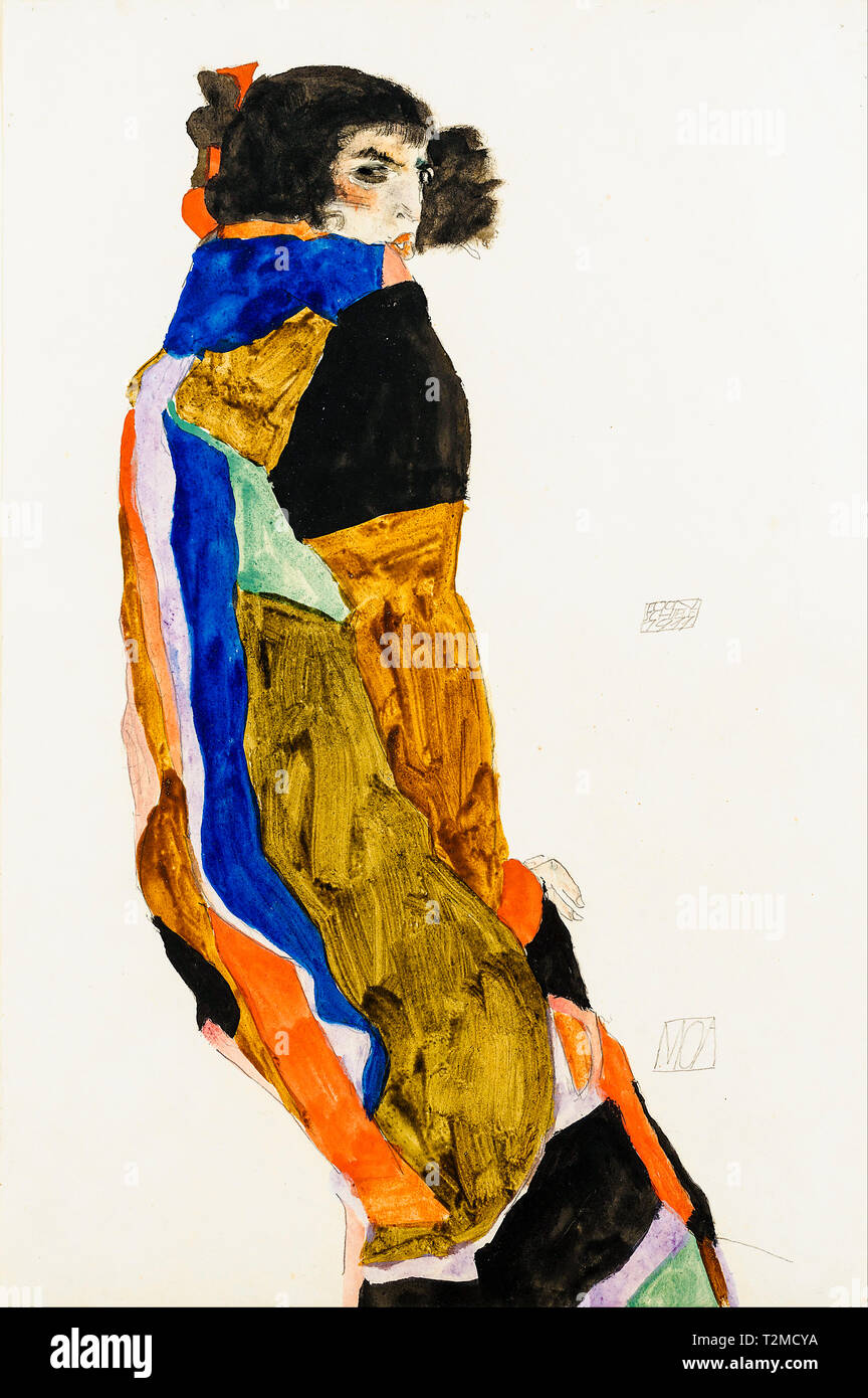 Egon Schiele, Moa, portrait, 1911 Stock Photo