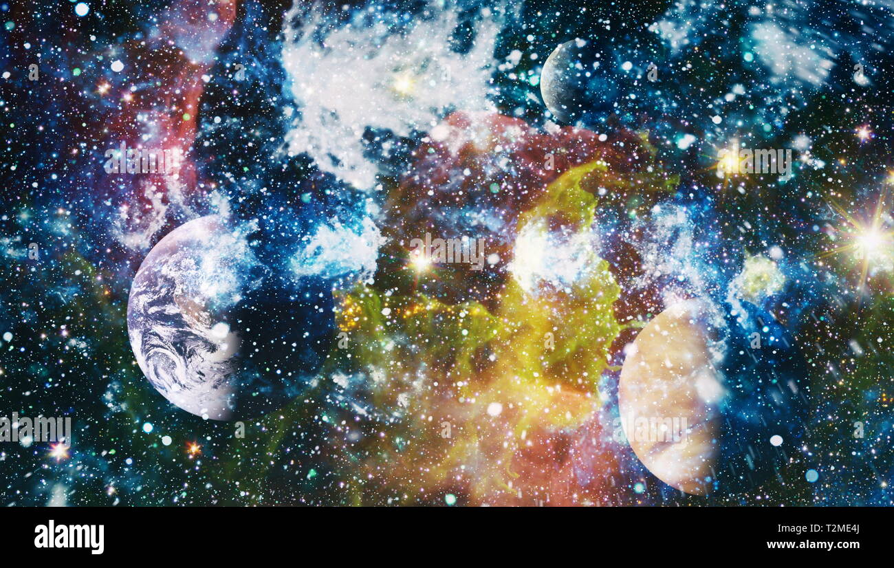 Futuristic abstract space background. Night sky with stars and nebula ...
