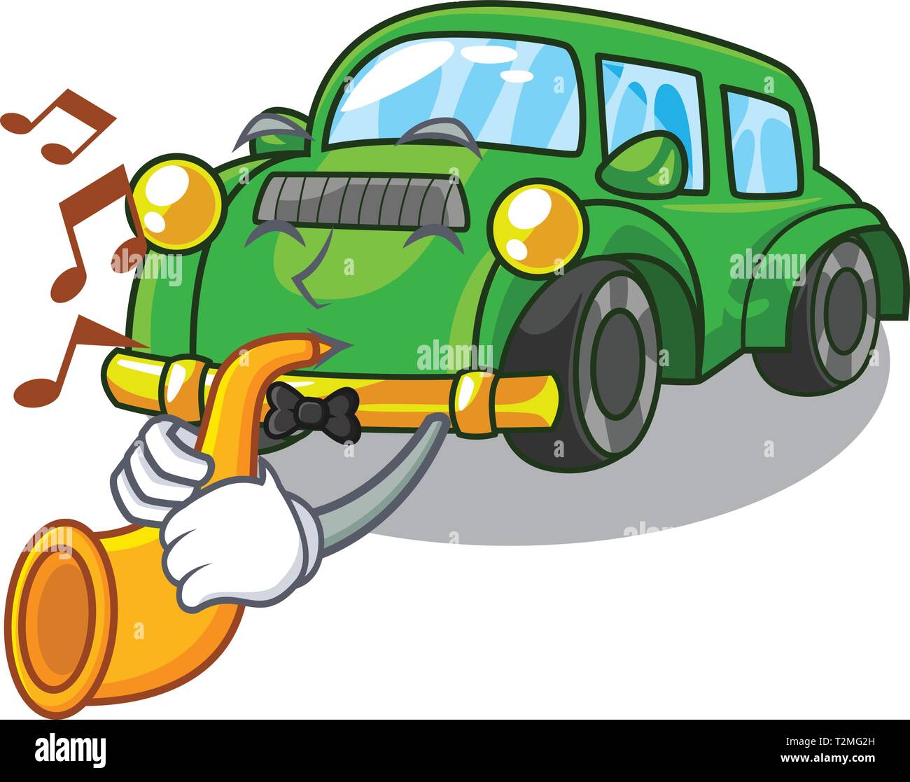 With trumpet classic car in the shape mascot vector illustration Stock Vector Image & Art Alamy