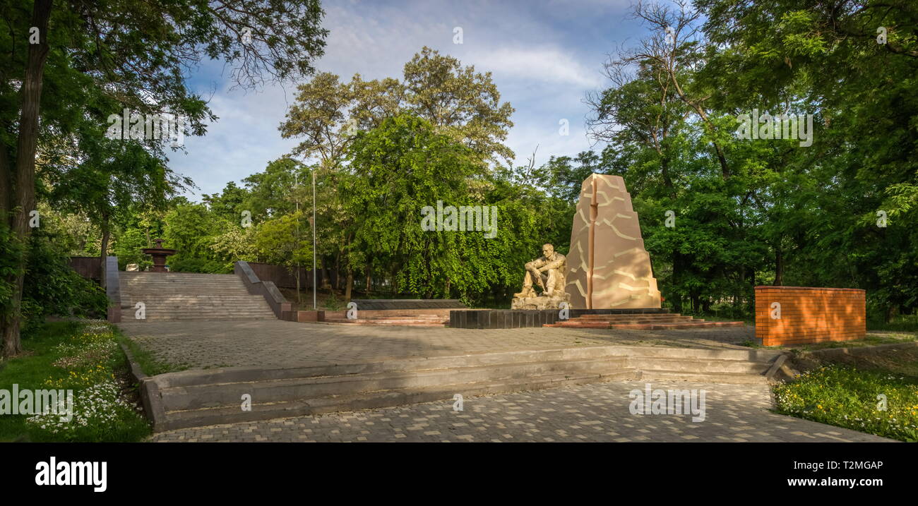 Monument to Honours Afganistan War in Odessa Stock Photo