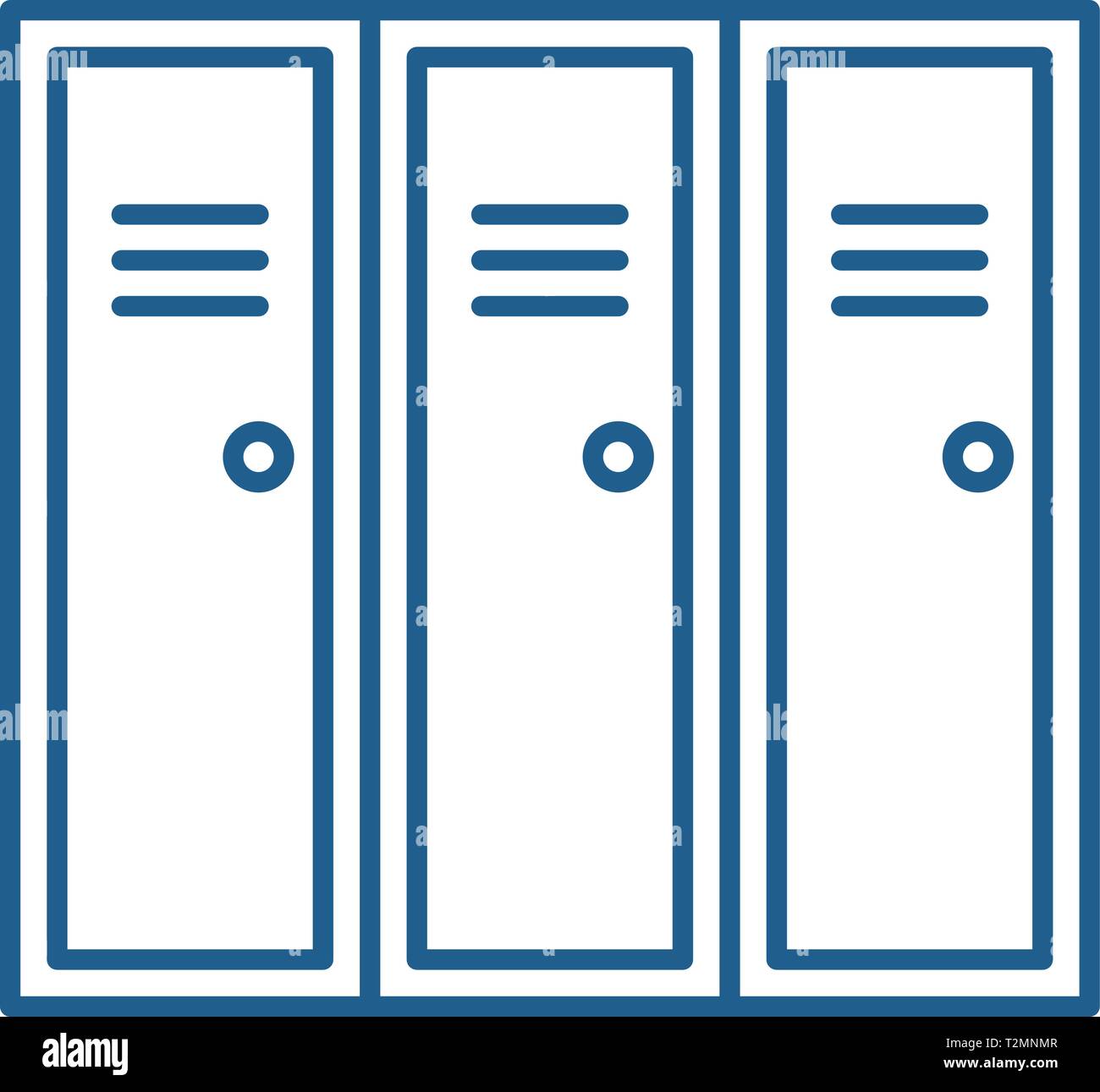 Sports wardrobe line concept icon. Sports wardrobe flat  vector website sign, outline symbol, illustration. Stock Vector