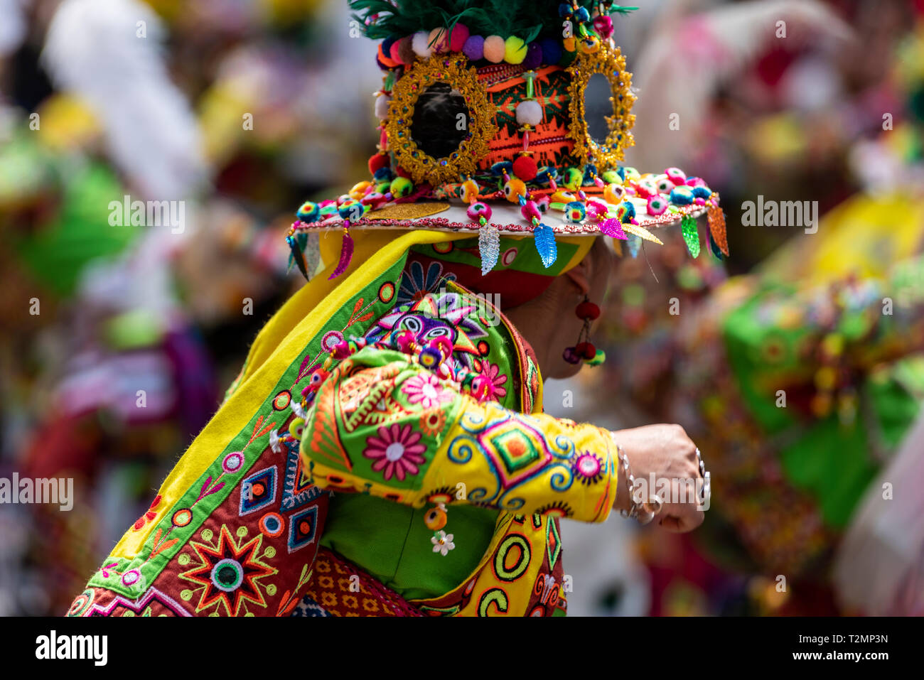 Parade of La Candelaria, tradition of Puno region, Lima, Peru,south america. Stock Photo