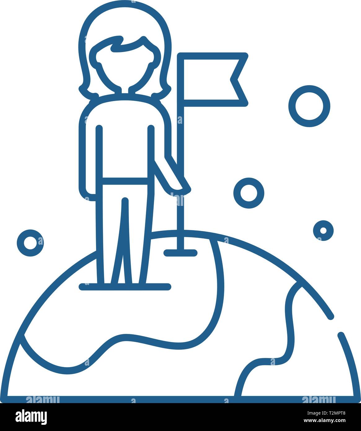 World champion line concept icon. World champion flat vector website ...