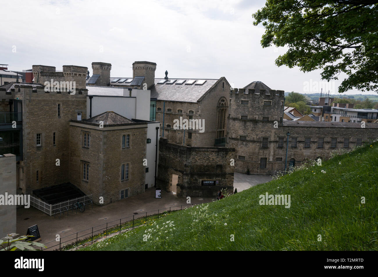 Oxford Castle and prison is located in the centre of Oxford, Britain  The 12th or early 13th century medieval built castle was destroyed during the En Stock Photo