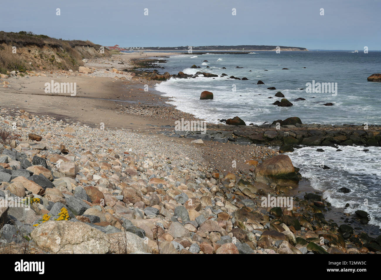 Green Hill Cove, Block Island, Rhode Island, USA. Off the southeastern ...