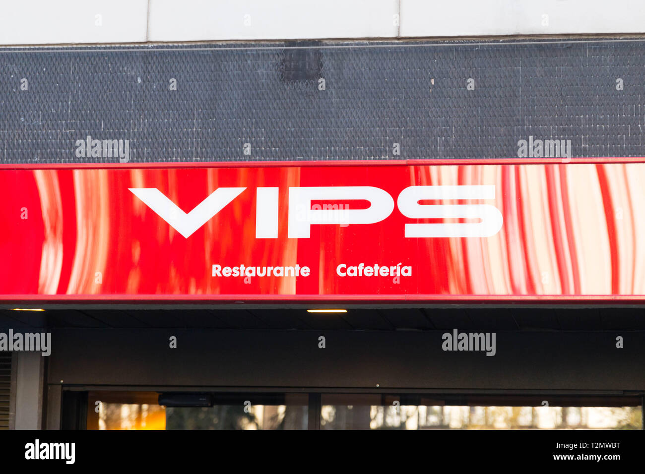 VIPS cafeteria restaurant fast food Madrid Spain Stock Photo - Alamy