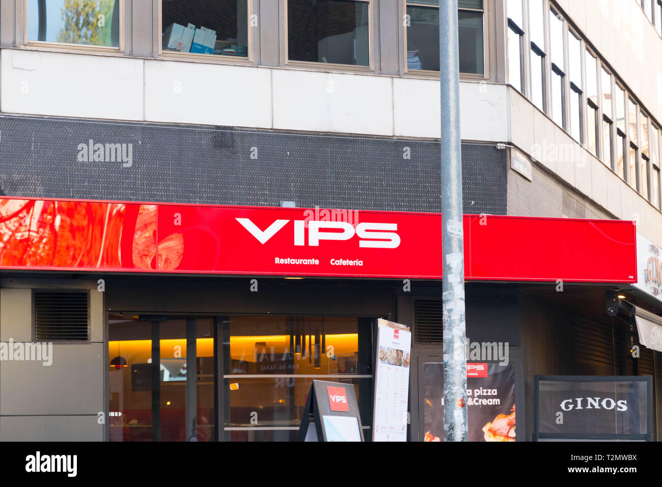 VIPS cafeteria restaurant fast food Madrid Spain Stock Photo - Alamy
