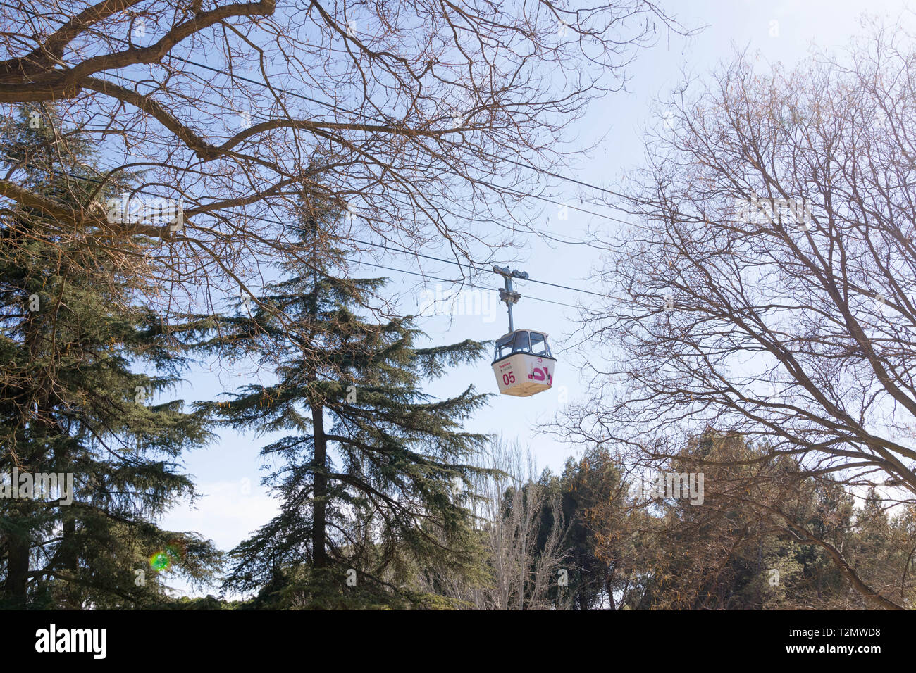 Cable car telepherique of Madrid Spain Stock Photo Alamy