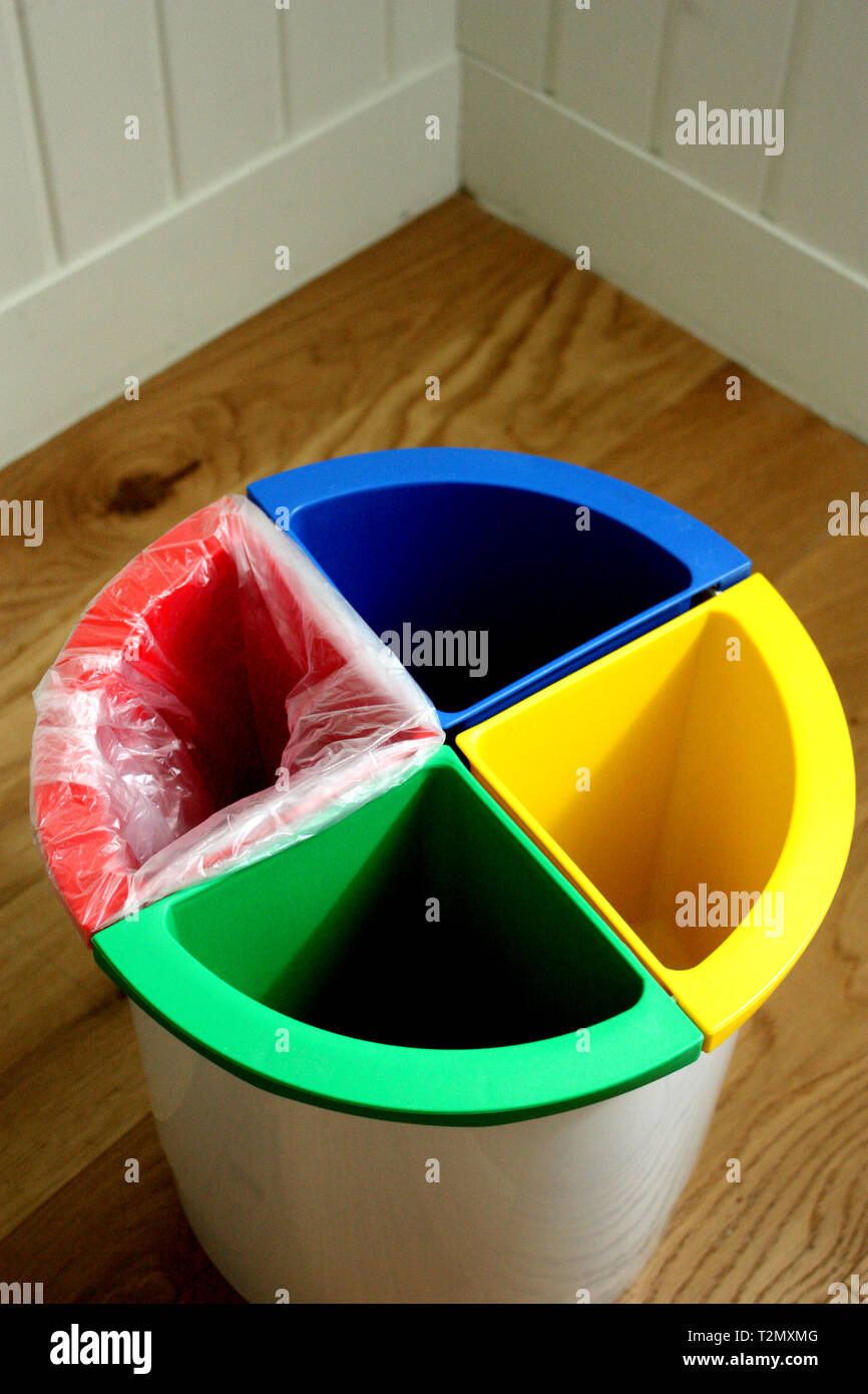A recycling bin in a hotel room in Porto in Portugal Stock Photo Alamy