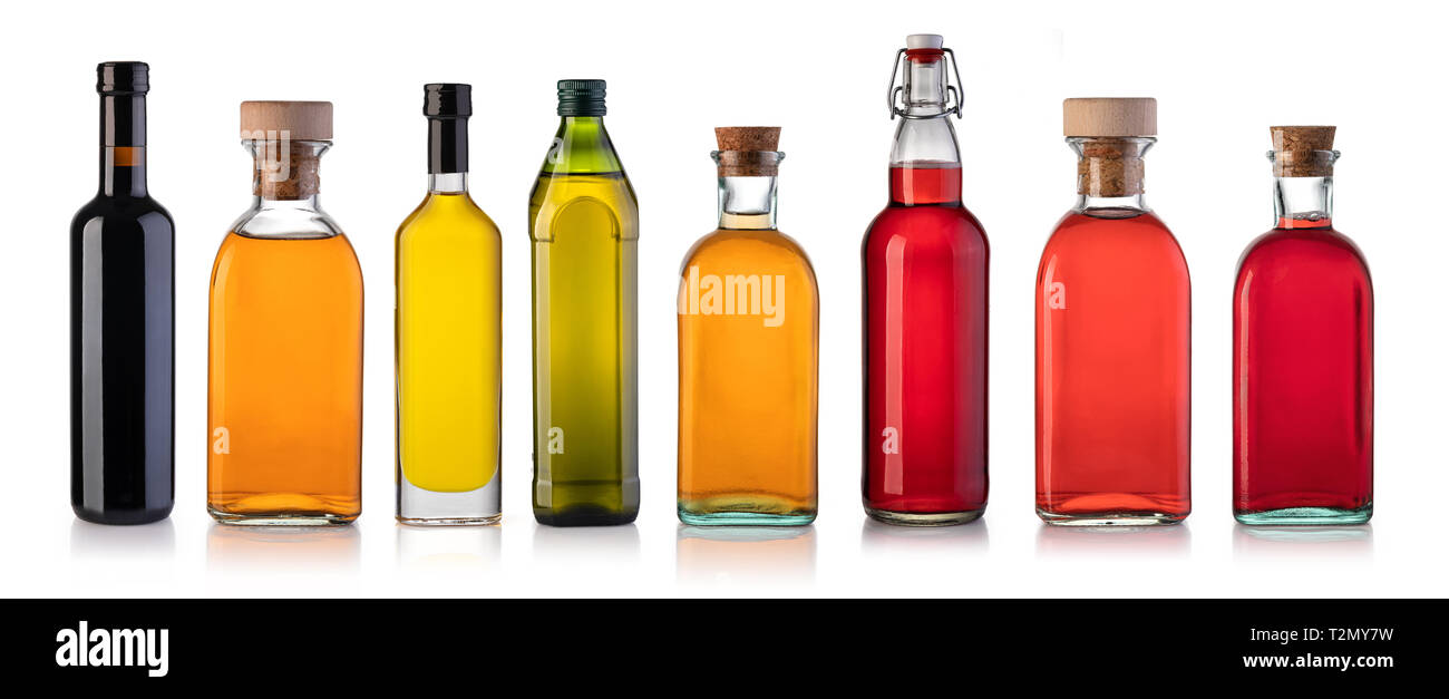 set of bottles isolated on white background Stock Photo - Alamy