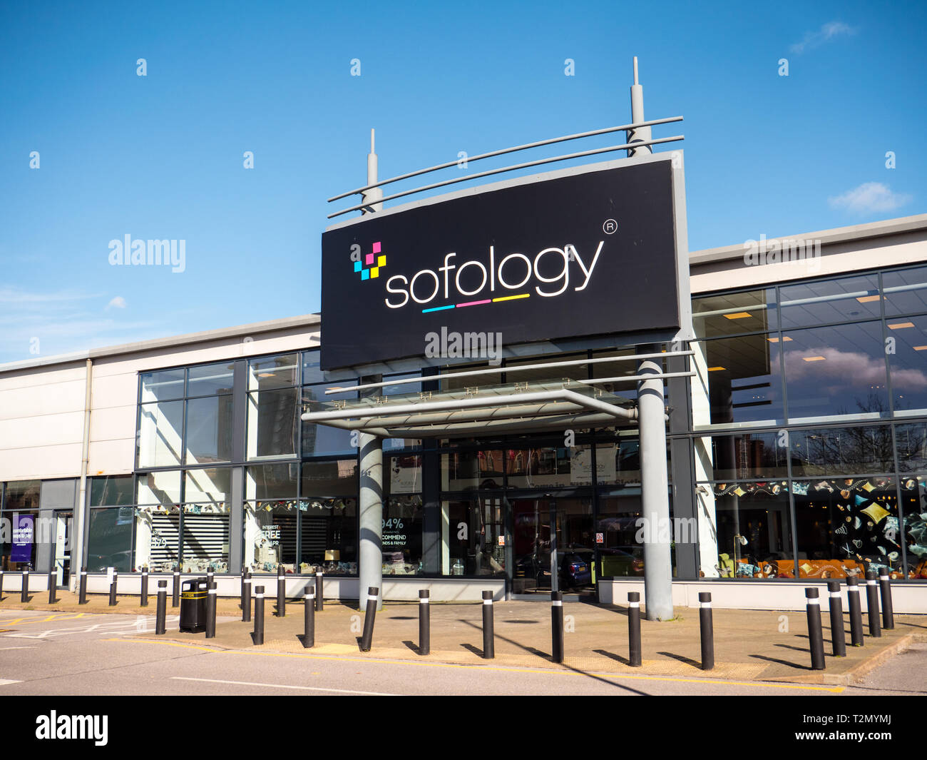 Dfs sofa store sign logo name shop exterior leeds Birstall retail park  Batley Stock Photo - Alamy