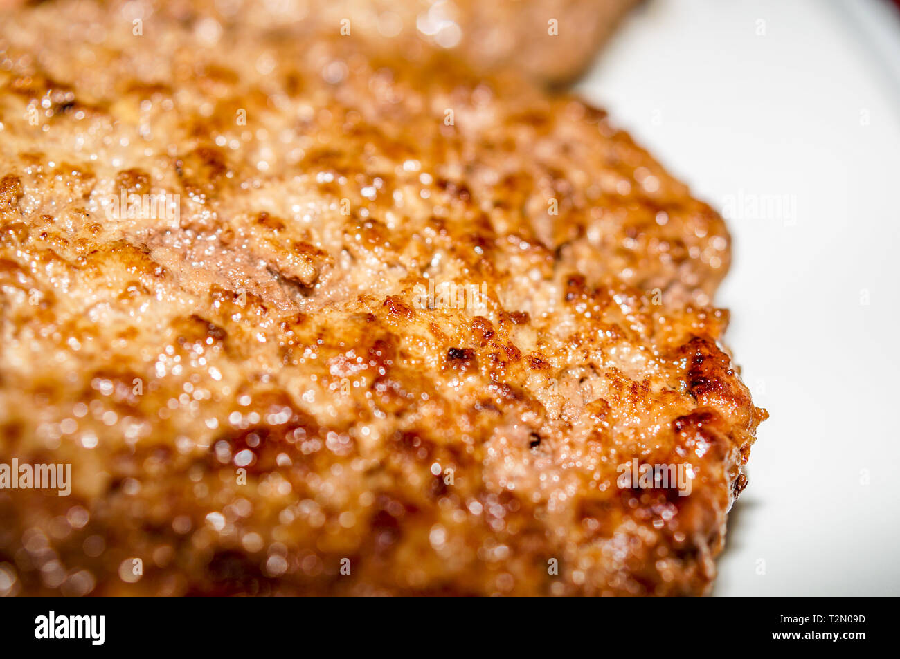 Chicken burger without a bun Stock Photo