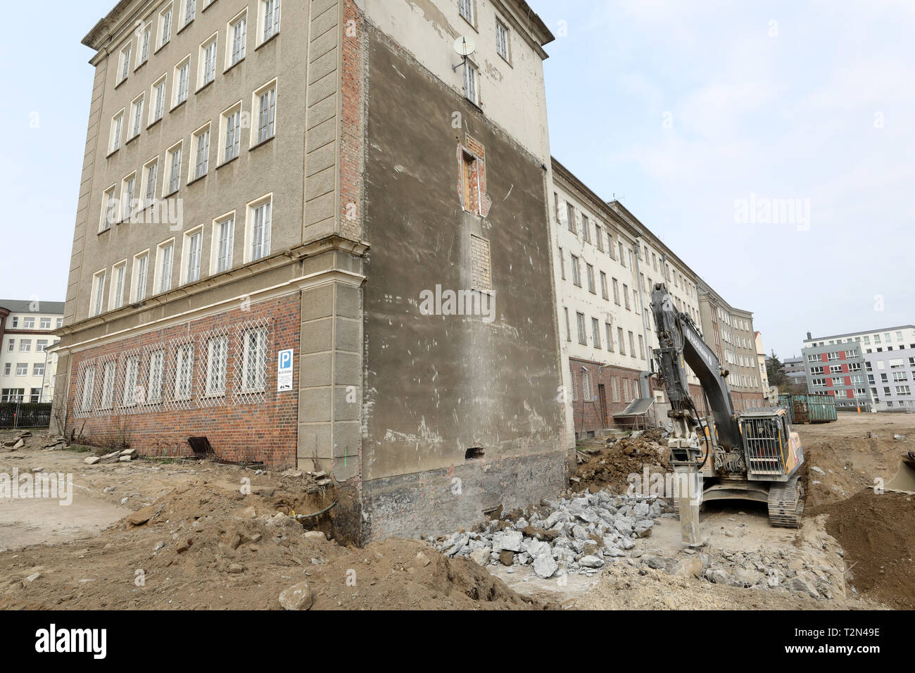 Rostock, Germany. 03rd Apr, 2019. The former police building in