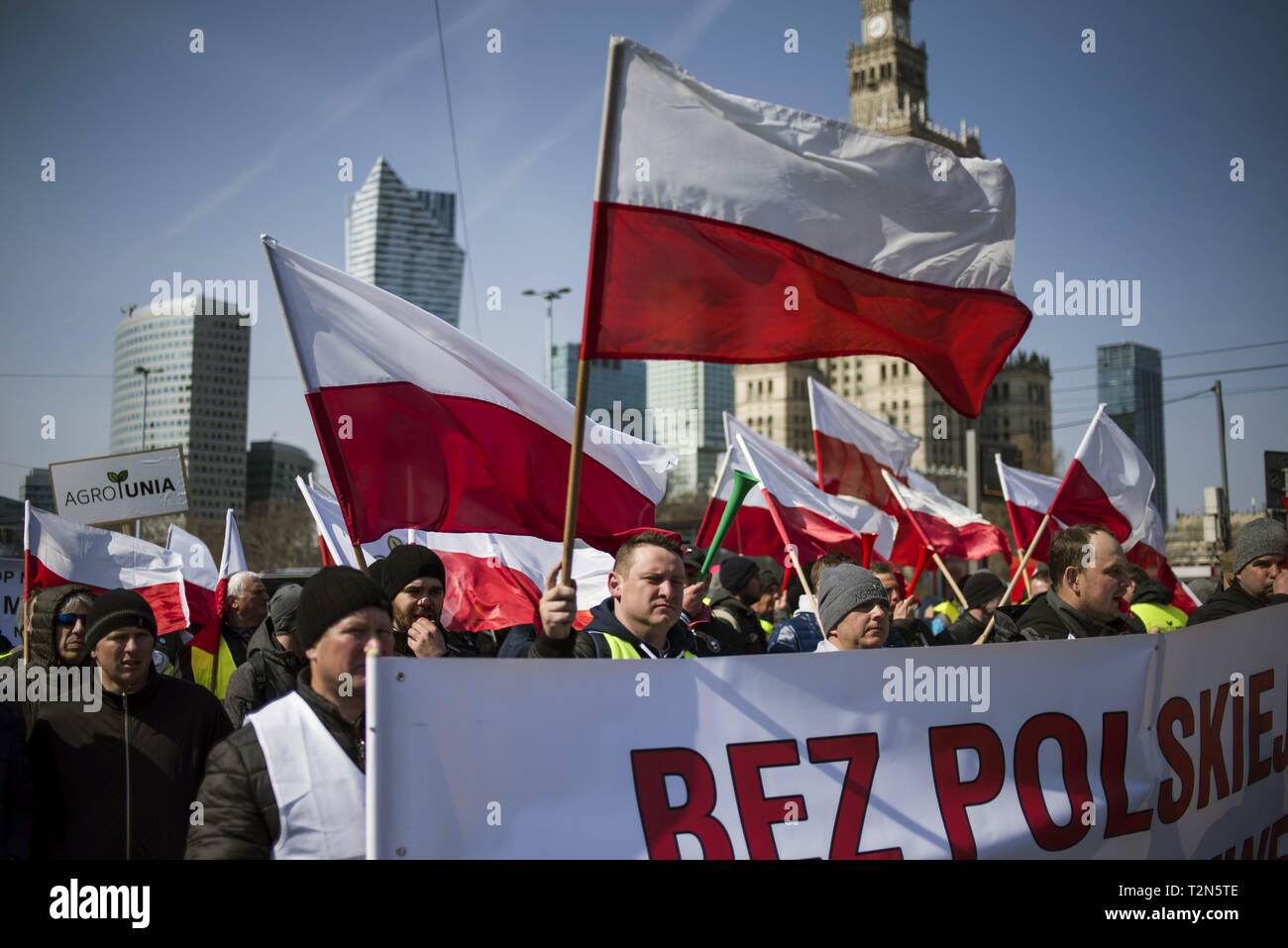 Warsaw Mazowieckie Poland 3rd Apr 2019 Farmers Are Seen