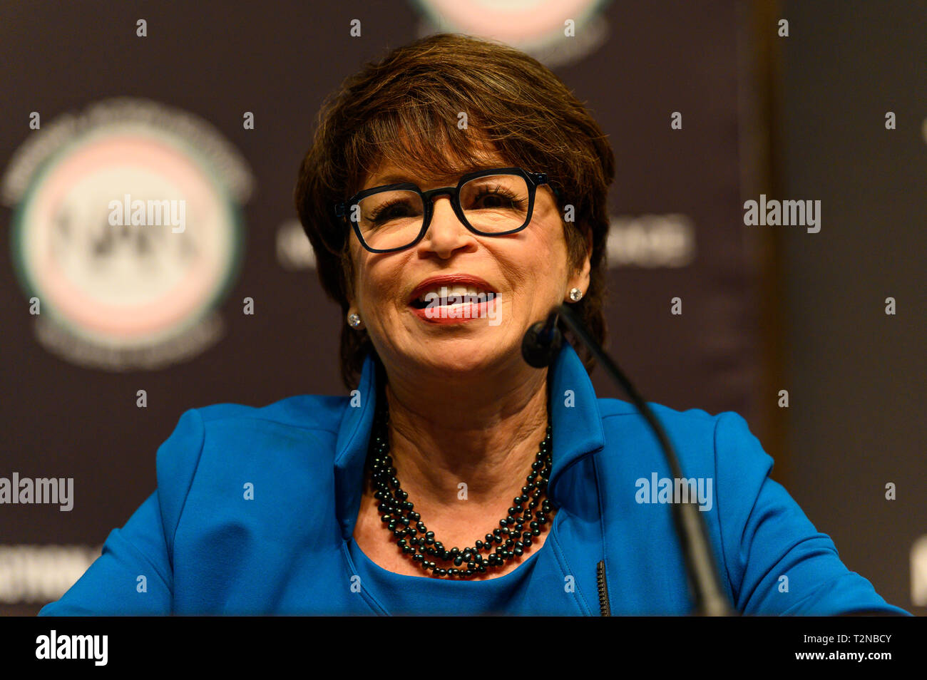 Valerie Jarrett, Former Senior Advisor to President in the Obama Administration, at the National Action Network (NAN) convention in New York City. Stock Photo