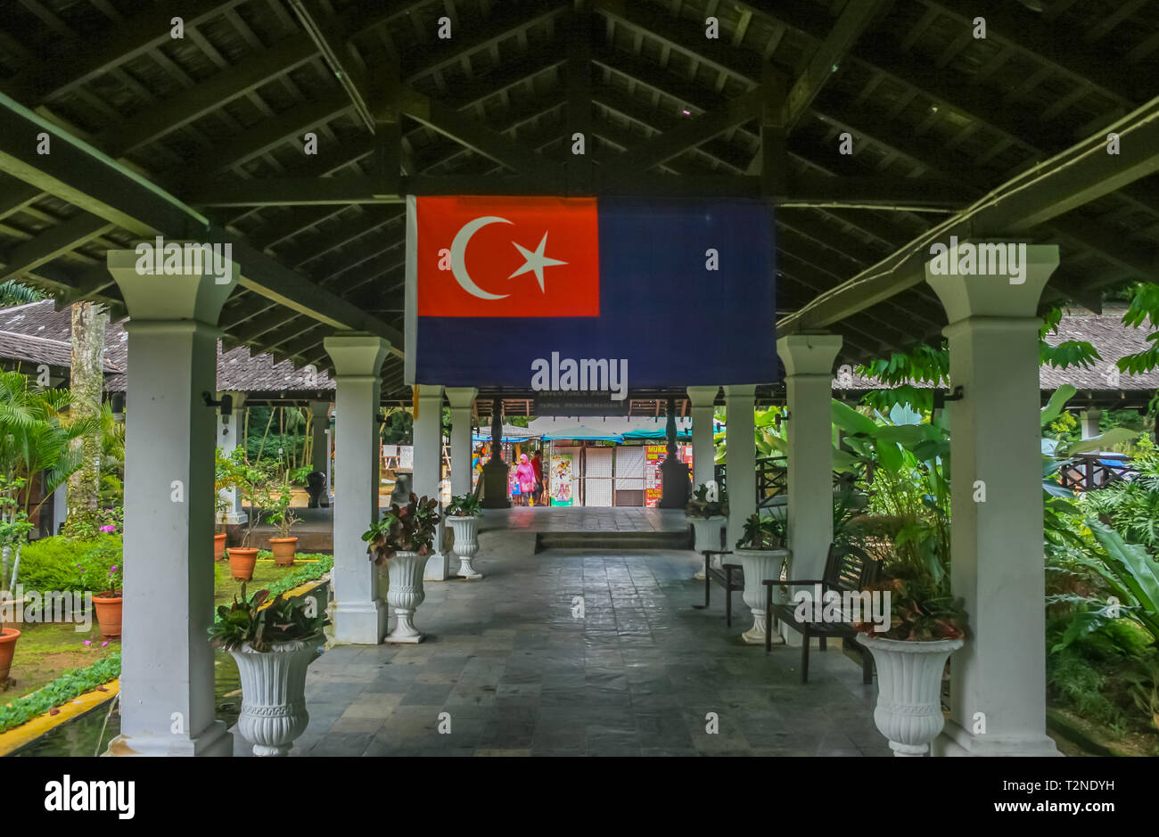 The Johor State Flag At Hutan Bandar Johor Bahru Malaysia Stock Photo Alamy