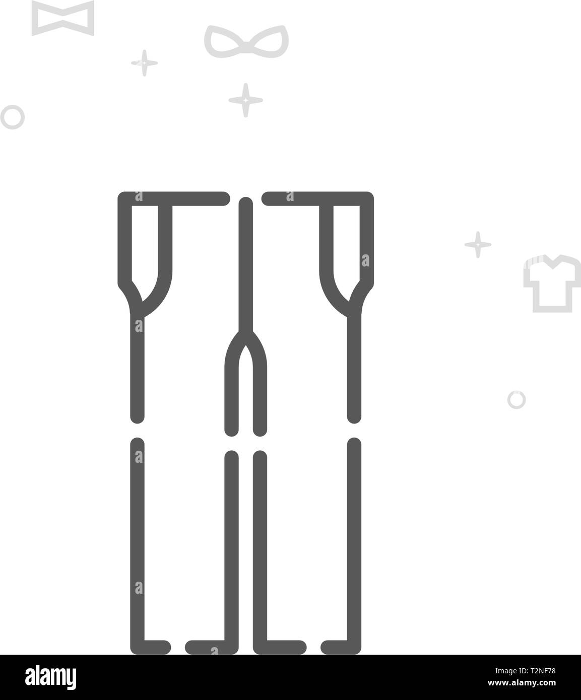 Men's Trousers Vector Line Icon. Clothes, Garments Symbol, Pictogram