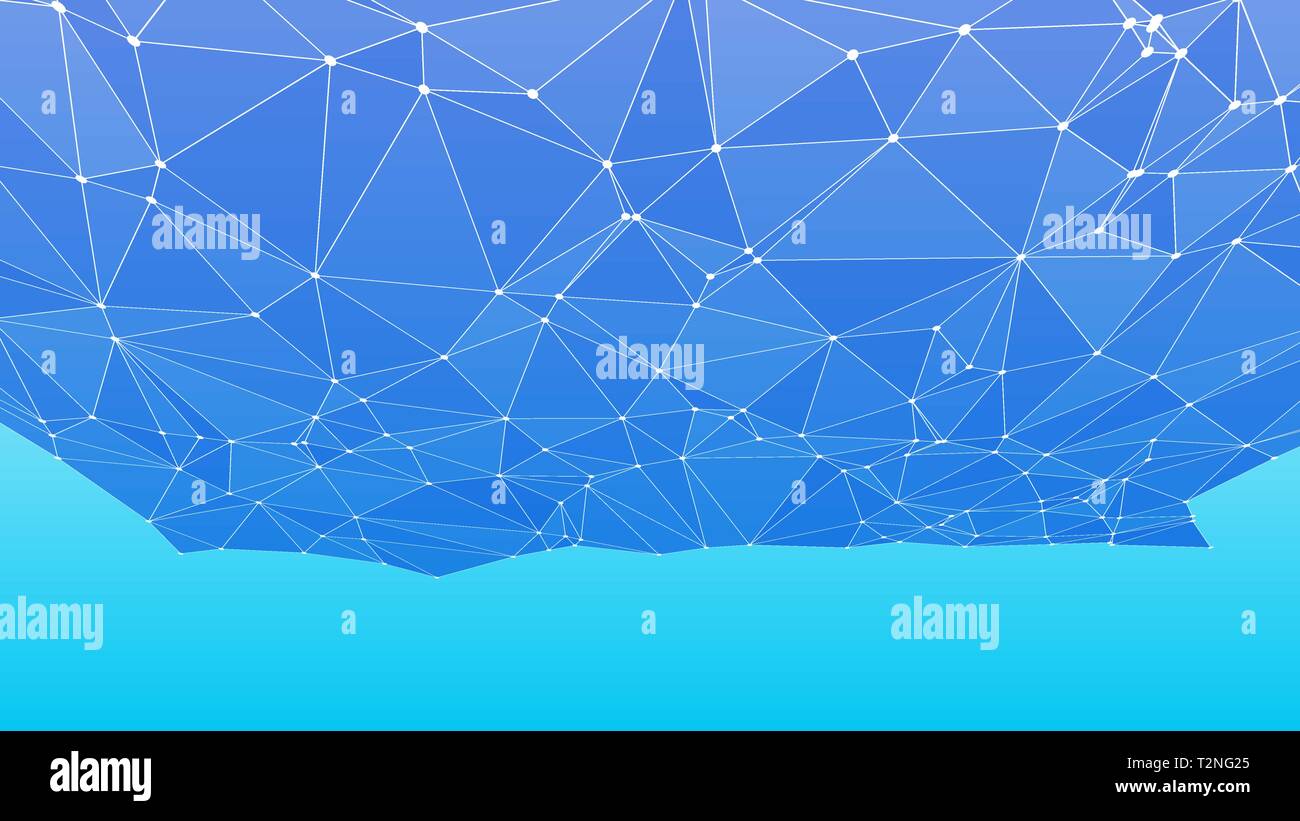 Triangular low poly abstract shapes connected vector concept Stock Vector