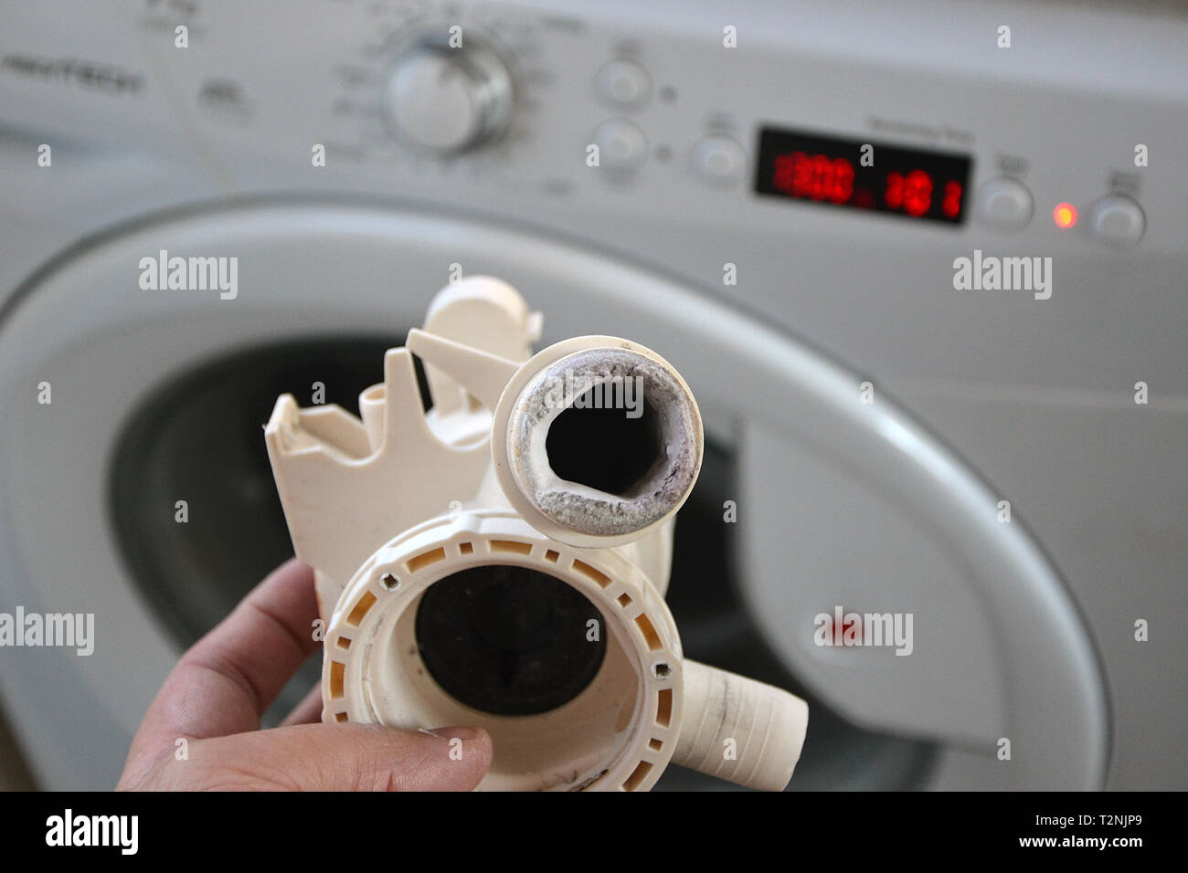 limescale build up in washing machine Stock Photo Alamy